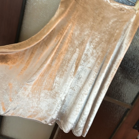 VINCE Velvet Paneled Midi Skirt Cream size 12 NWT - Picture 5 of 9
